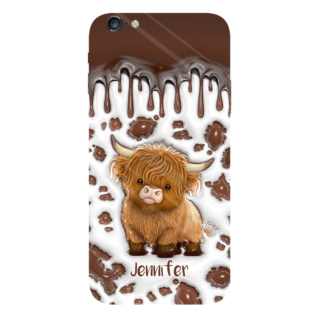 Juste une fille qui aime les vaches des Highlands - Coque de téléphone personnalisée avec impression intégrale