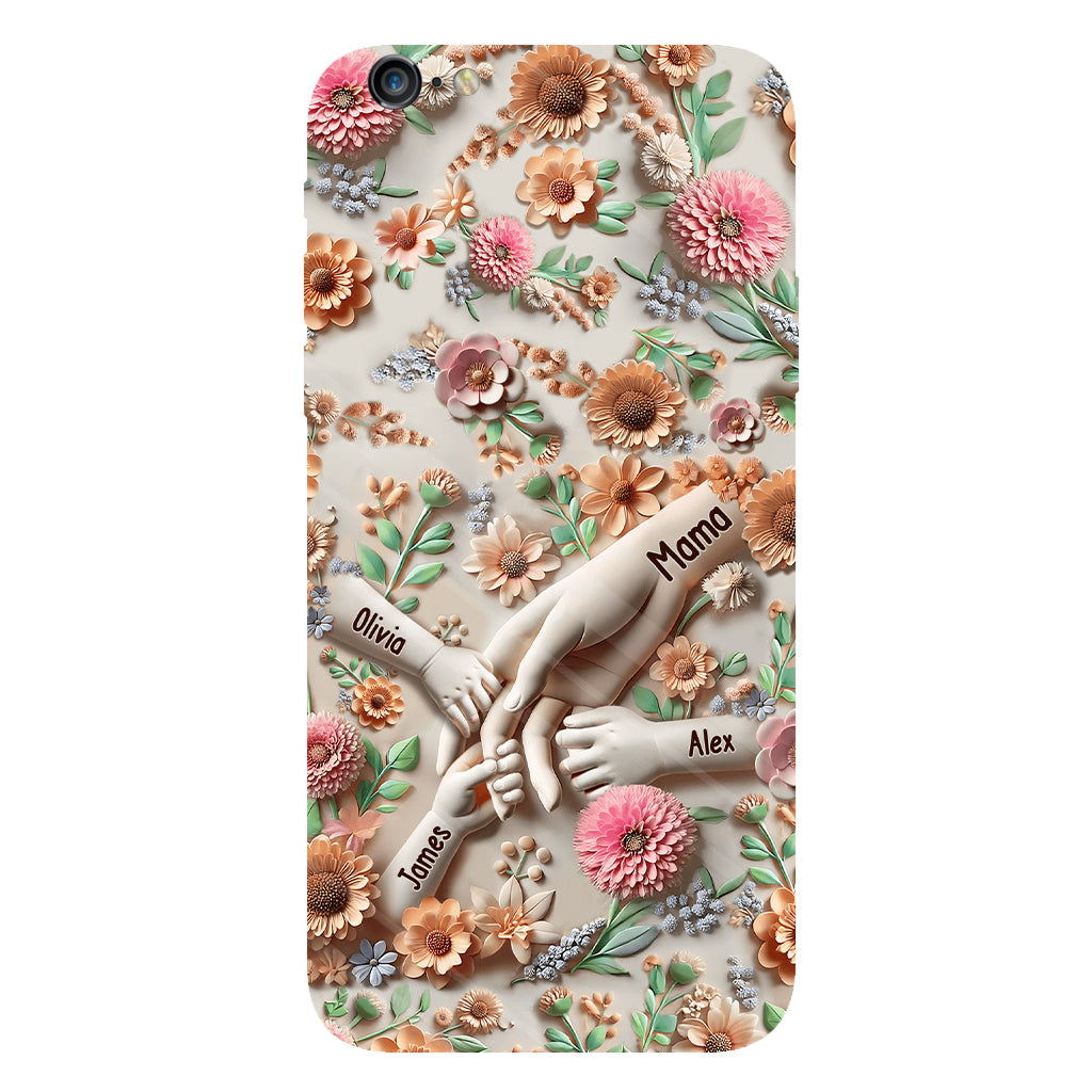 Tiens-nous la main - Coque de téléphone personnalisée avec impression intégrale pour maman
