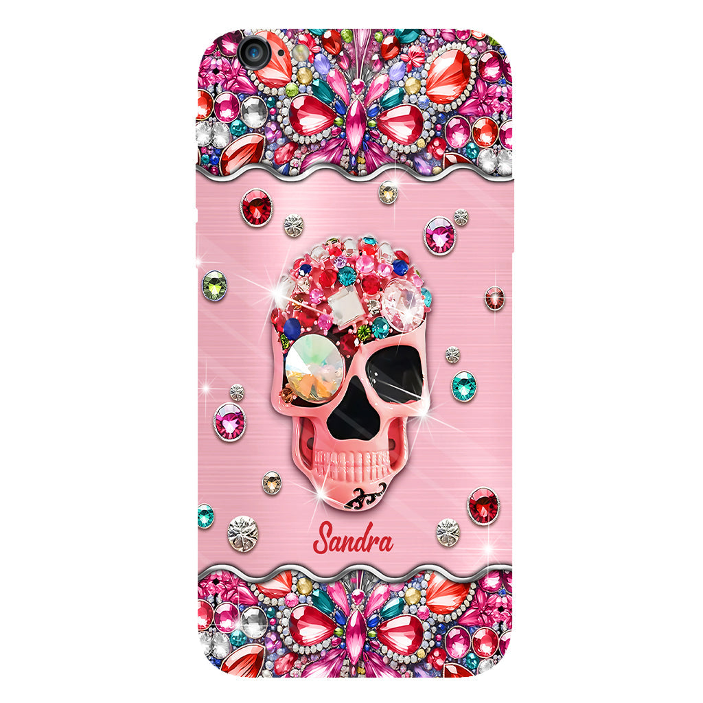 Sparkle Skull - Personalized Skull Full Print Phone Case