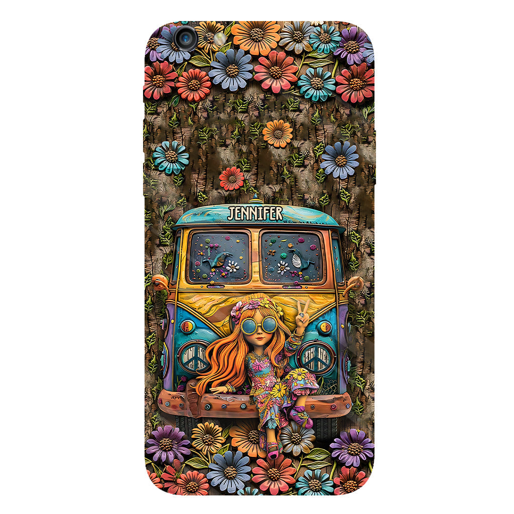 Coque de téléphone personnalisée Cute Caravan - Hippie avec imprimé intégral