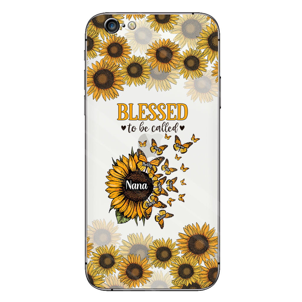 Magnifique tournesol - Cadeau pour grand-mère, maman - Coque de téléphone transparente personnalisée