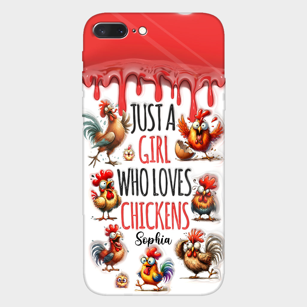 Just A Girl Who Loves Chicken - Personalized Chicken Full Print Phone Case