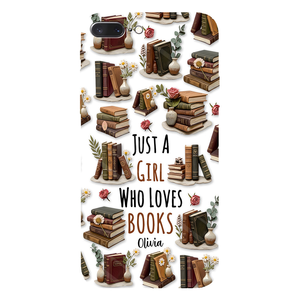 Just A Girl Who Loves Books - Personalized Book Full Print Phone Case