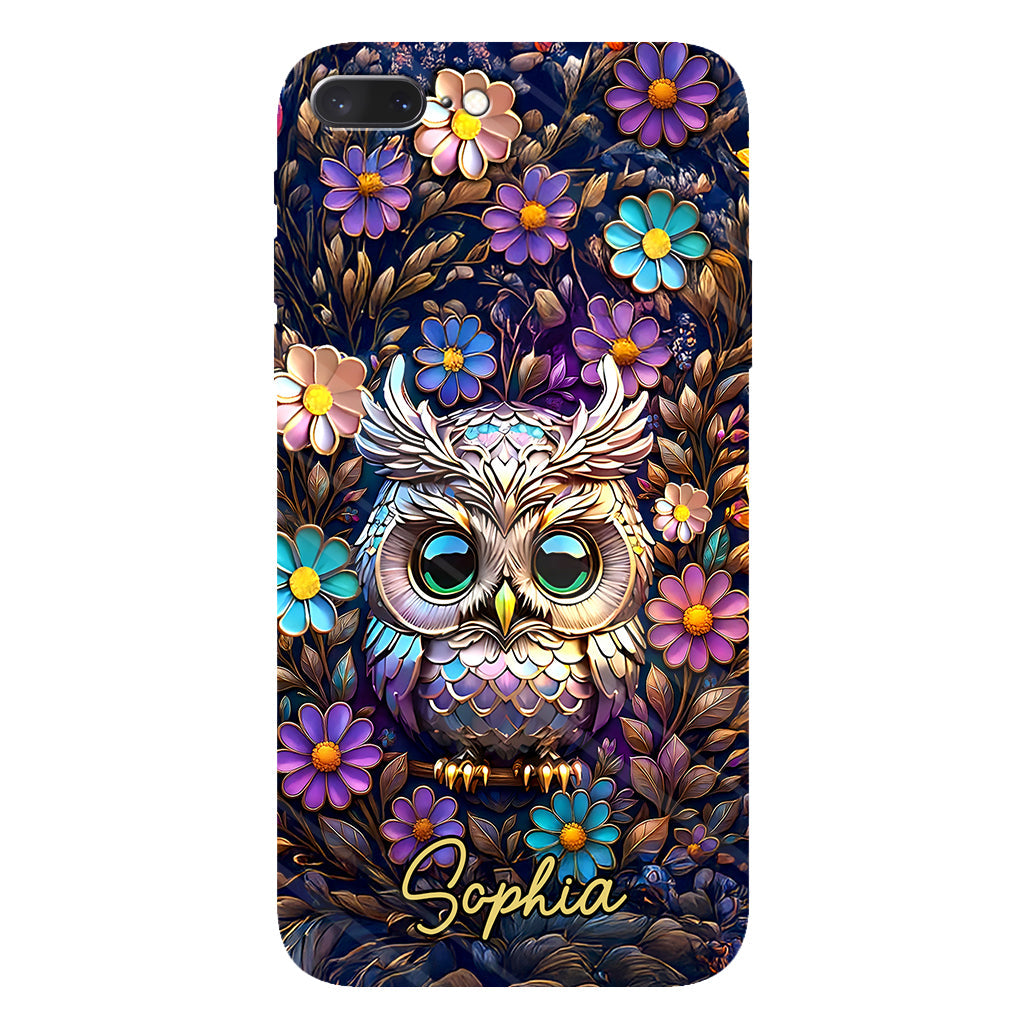 Coque de téléphone personnalisée avec motif hibou mignon