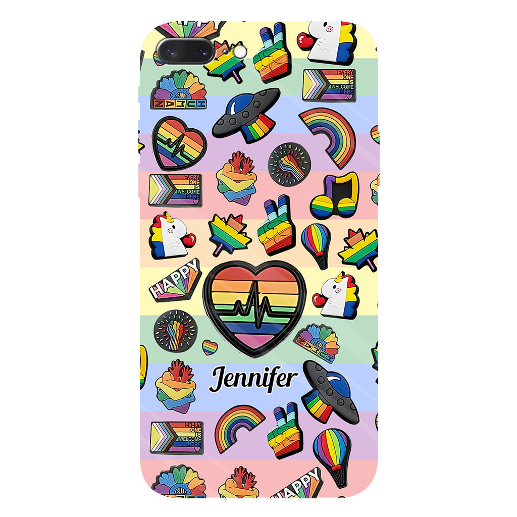 Pride Rainbow - Personalized LGBT Support Full Print Phone Case & Phone Grip