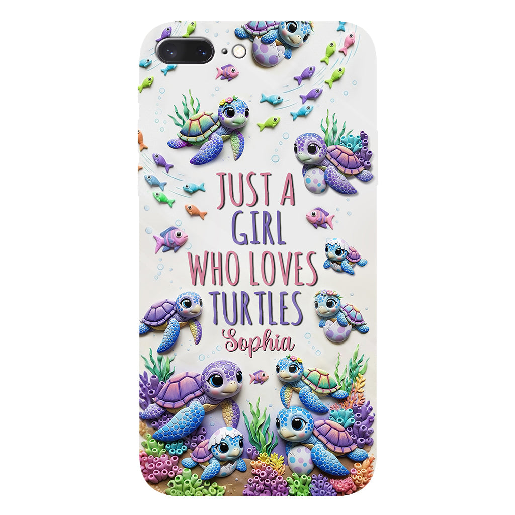Just A Girl Who Loves Turtles - Personalized Turtle Full Print Phone Case