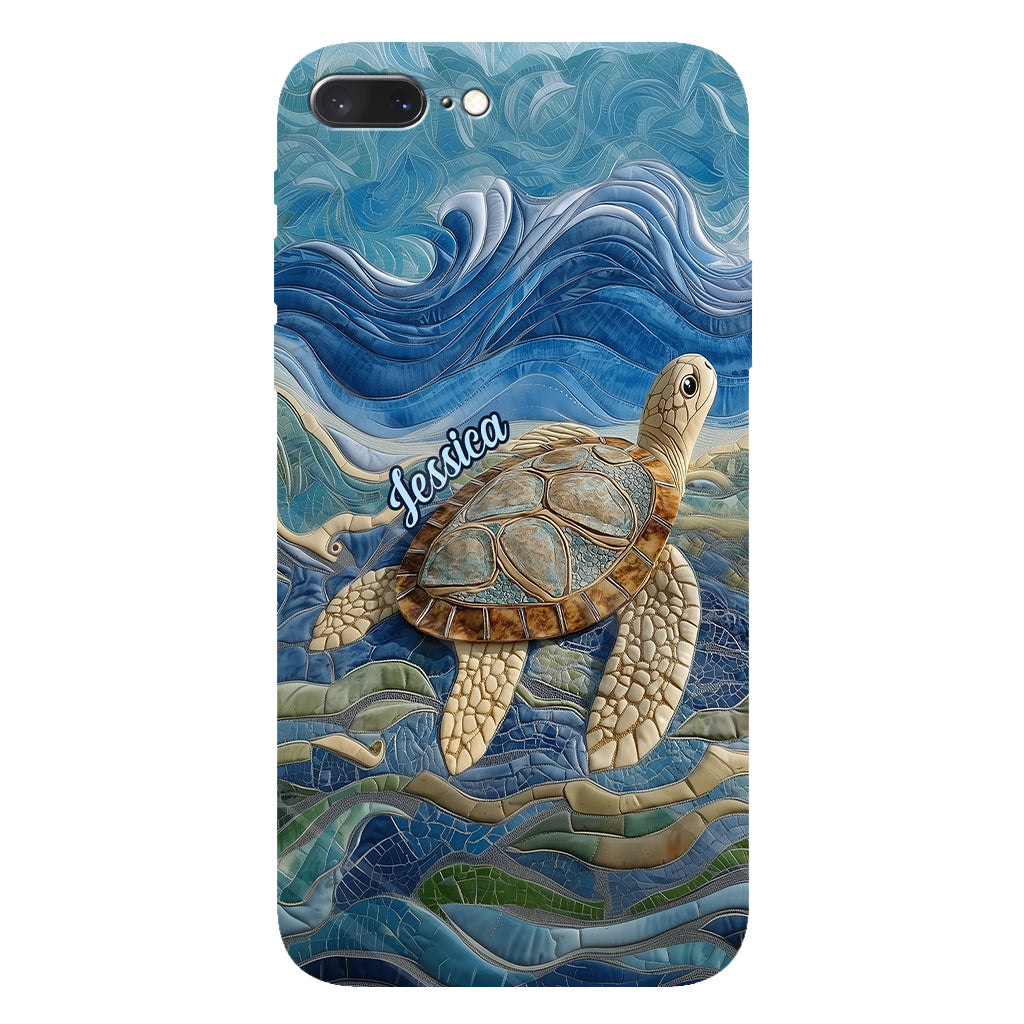 Coque de téléphone personnalisée avec motif tortue pour les amoureux des tortues