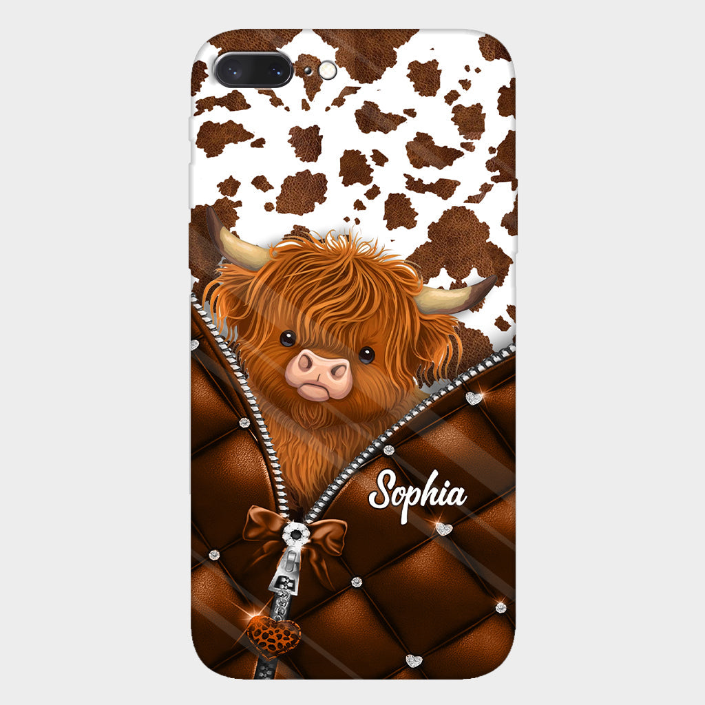 Coque de téléphone personnalisée avec imprimé vache des Highlands - Mignonne vache des Highlands