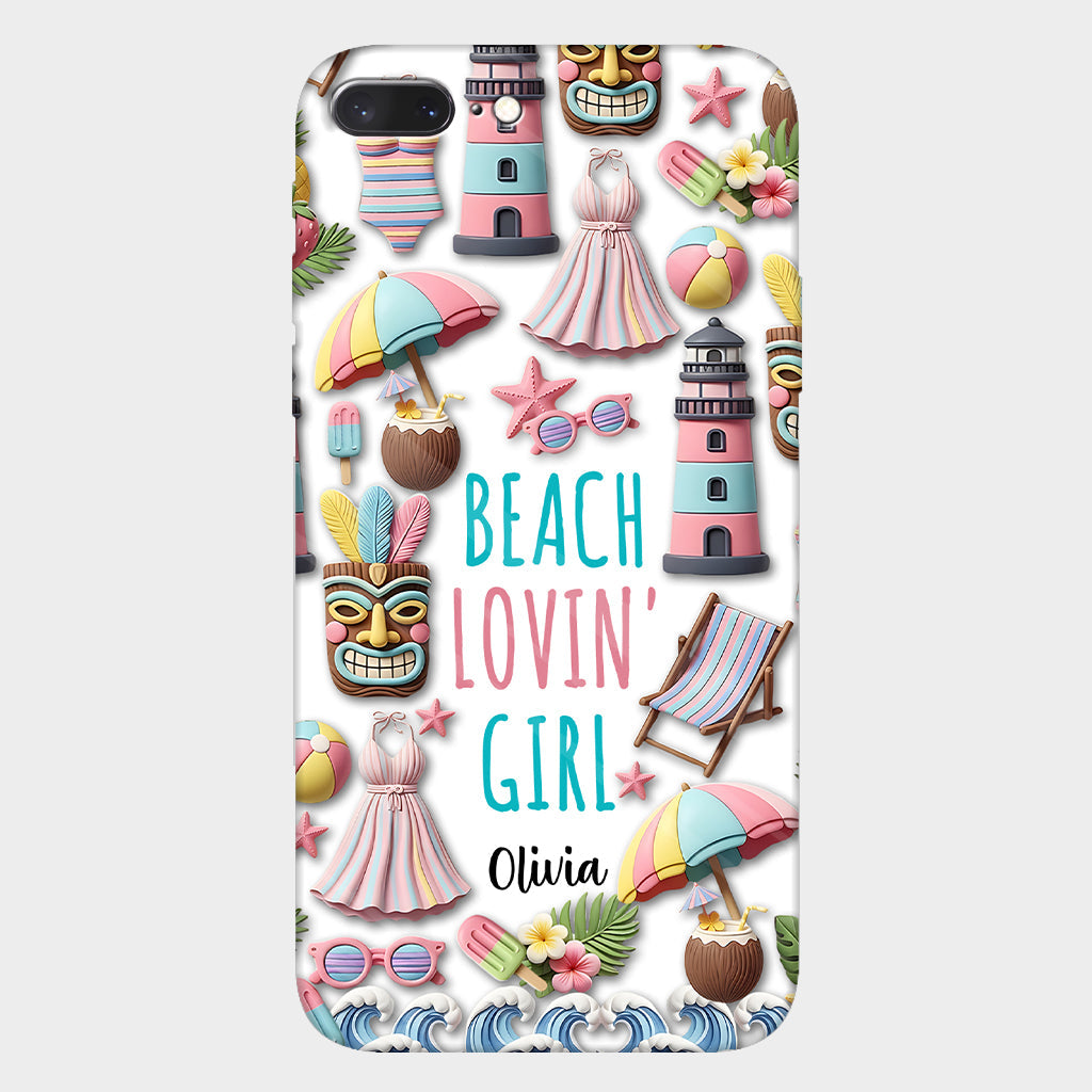Beach Lovin' Girl - Personalized Sea Lover Full Print Phone Case