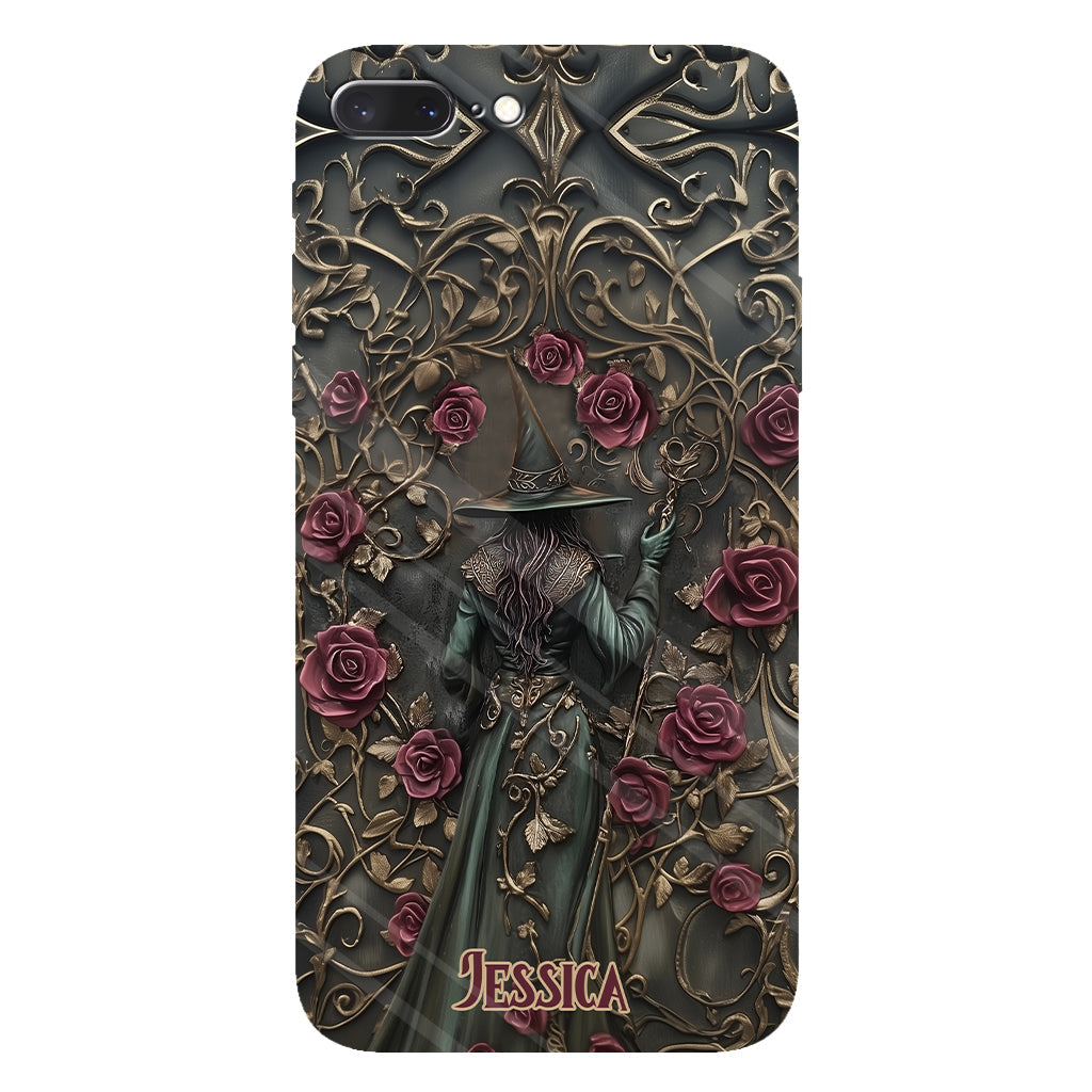 Beautiful Witch And Roses - Personalized Witch Full Print Phone Case