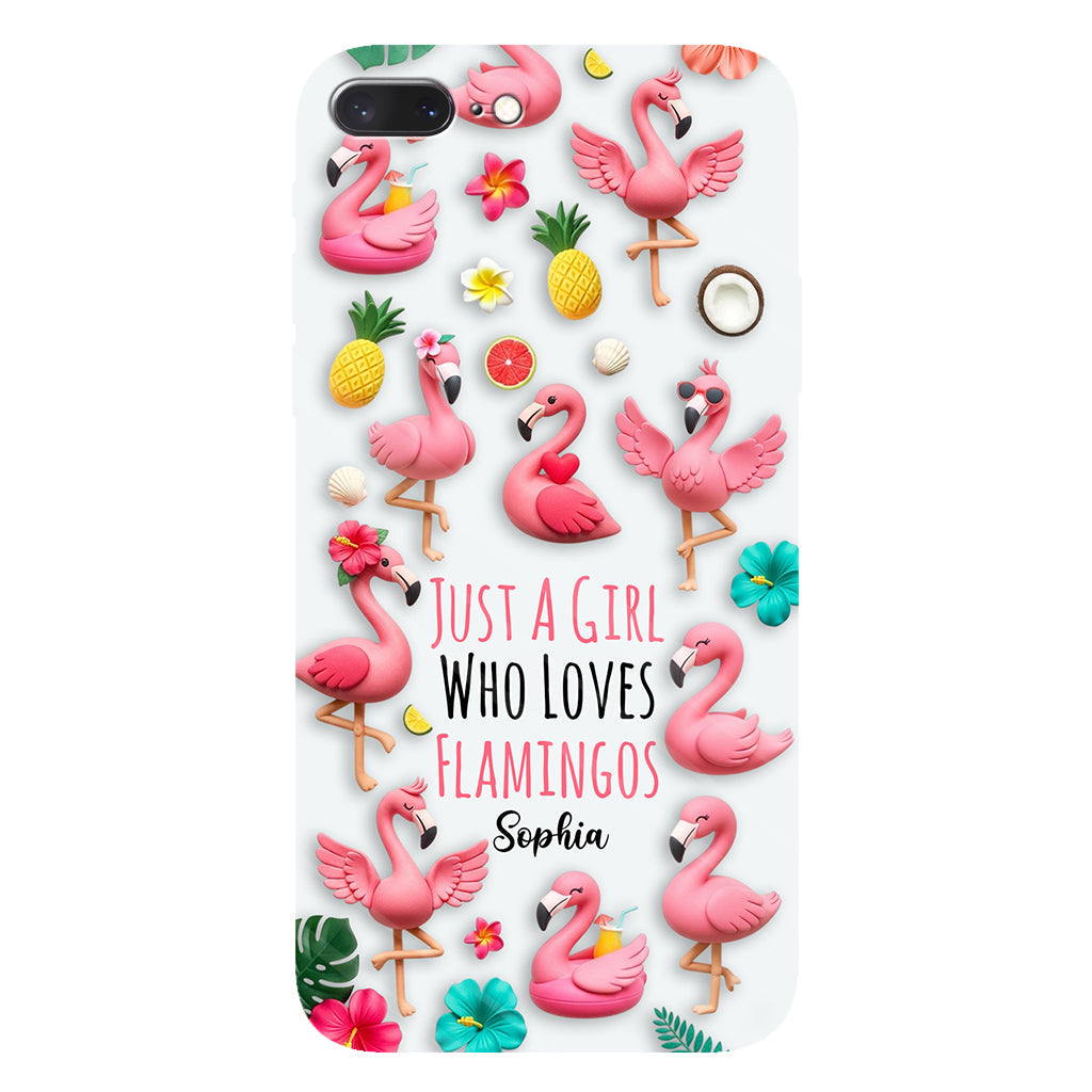 Coque de téléphone personnalisée « Flamants roses » avec motif intégral flamants roses