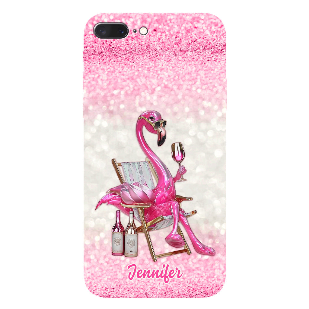 Be a Flamingo In a Flock of Pigeons - Personalized Flamingo Full Print Phone Case