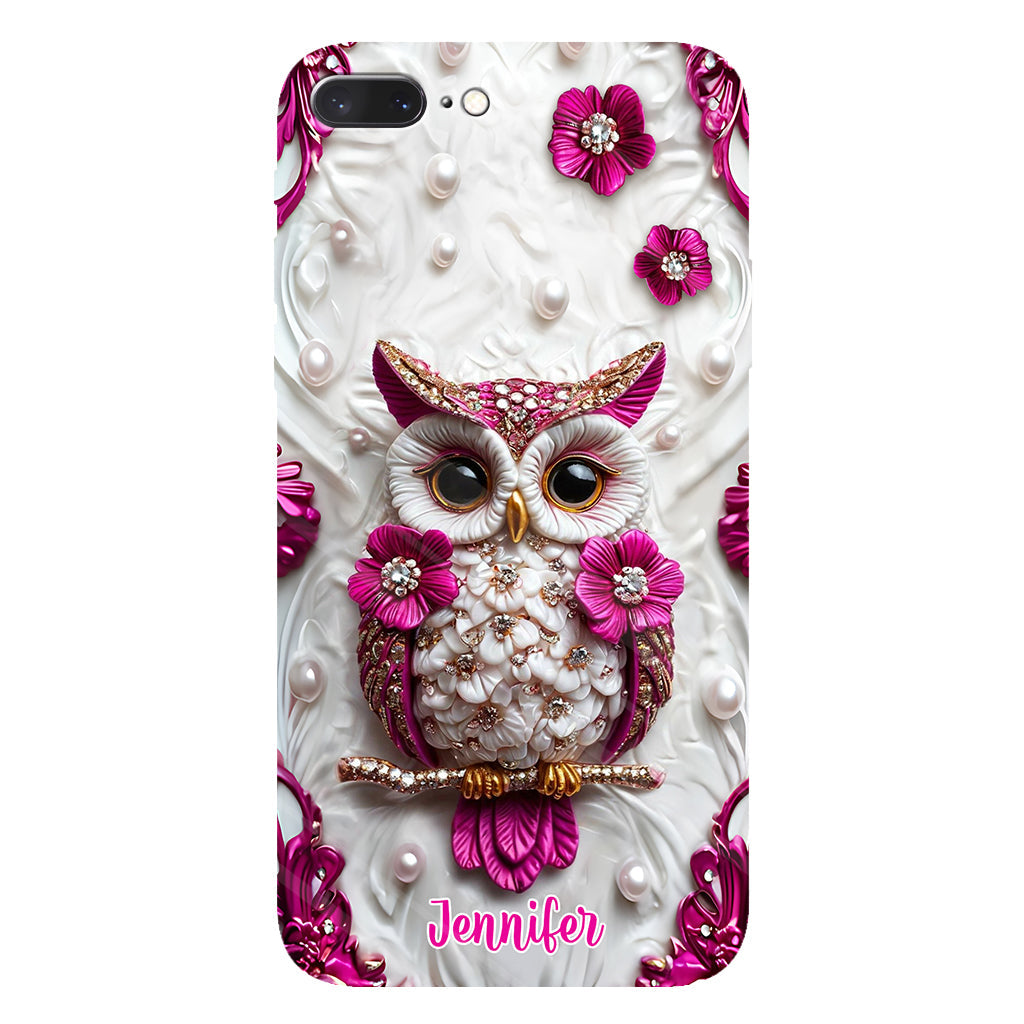 Magnifique hibou - Coque de téléphone personnalisée avec motif hibou intégral