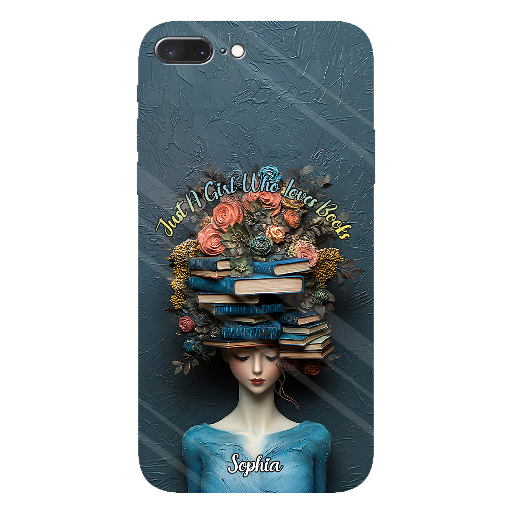Une fille qui aime les livres - Coque de téléphone personnalisée avec impression intégrale d'un livre
