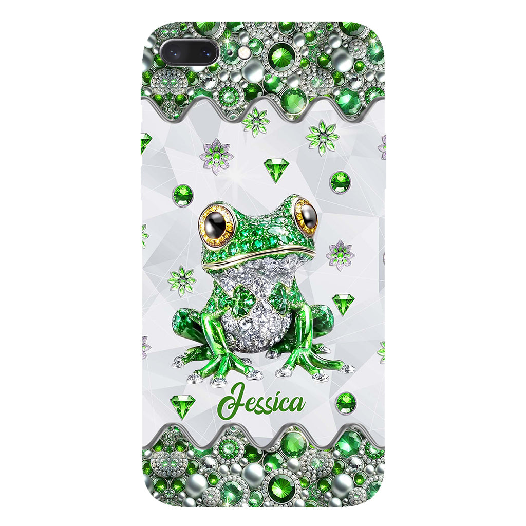 Une fille qui adore les grenouilles - Coque de téléphone personnalisée avec motif grenouille