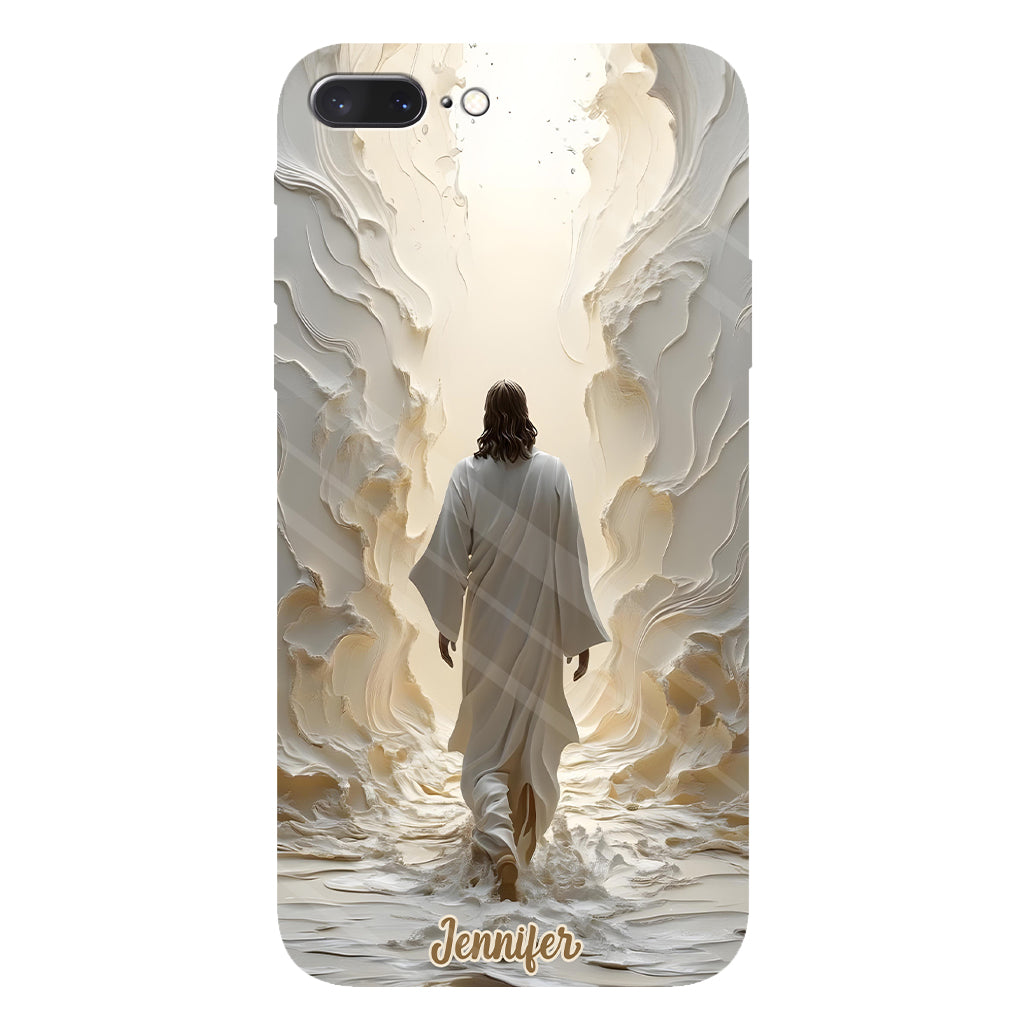 Marchez avec Dieu - Coque de téléphone personnalisée avec impression chrétienne intégrale