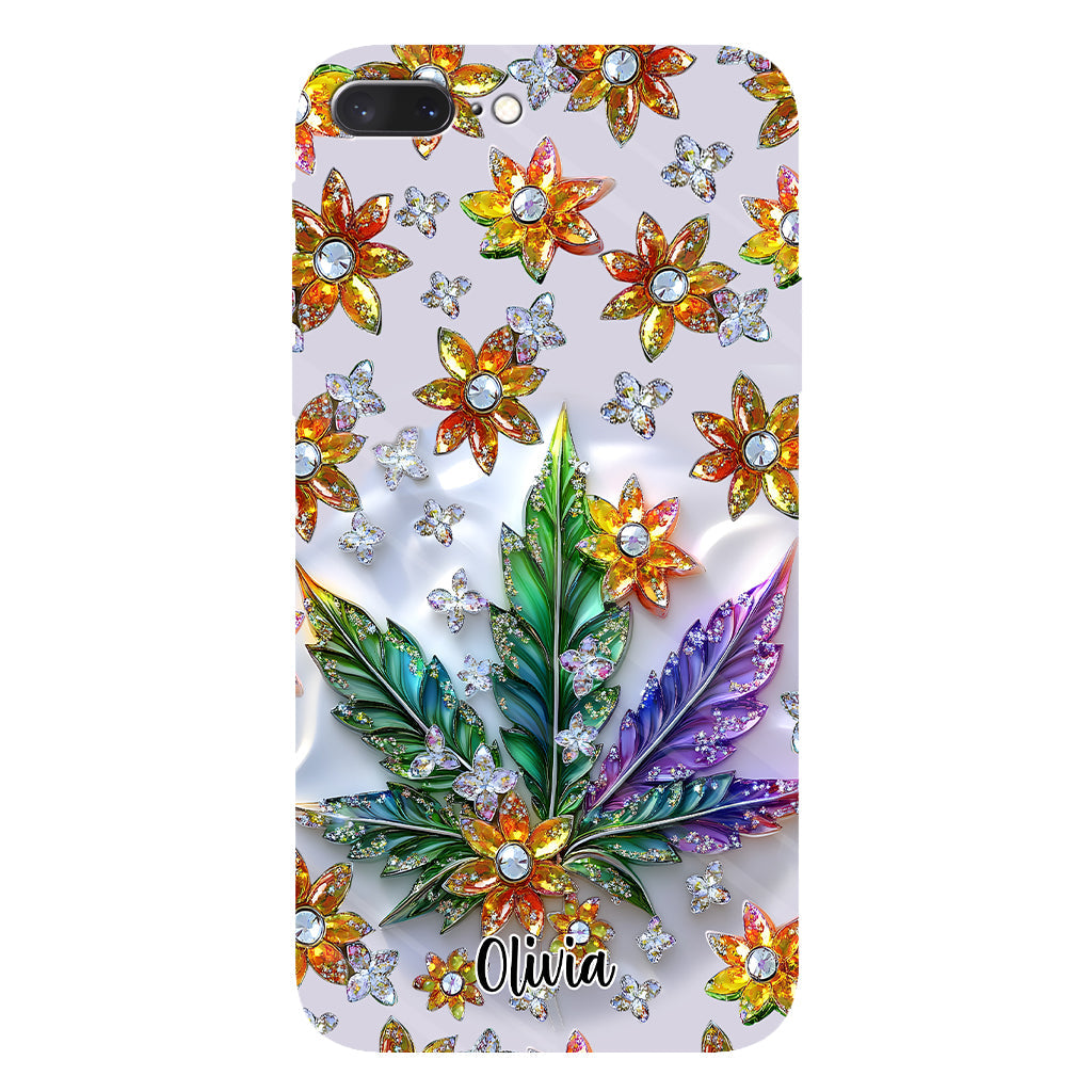Belle feuille - Coque de téléphone personnalisée avec motif cannabis