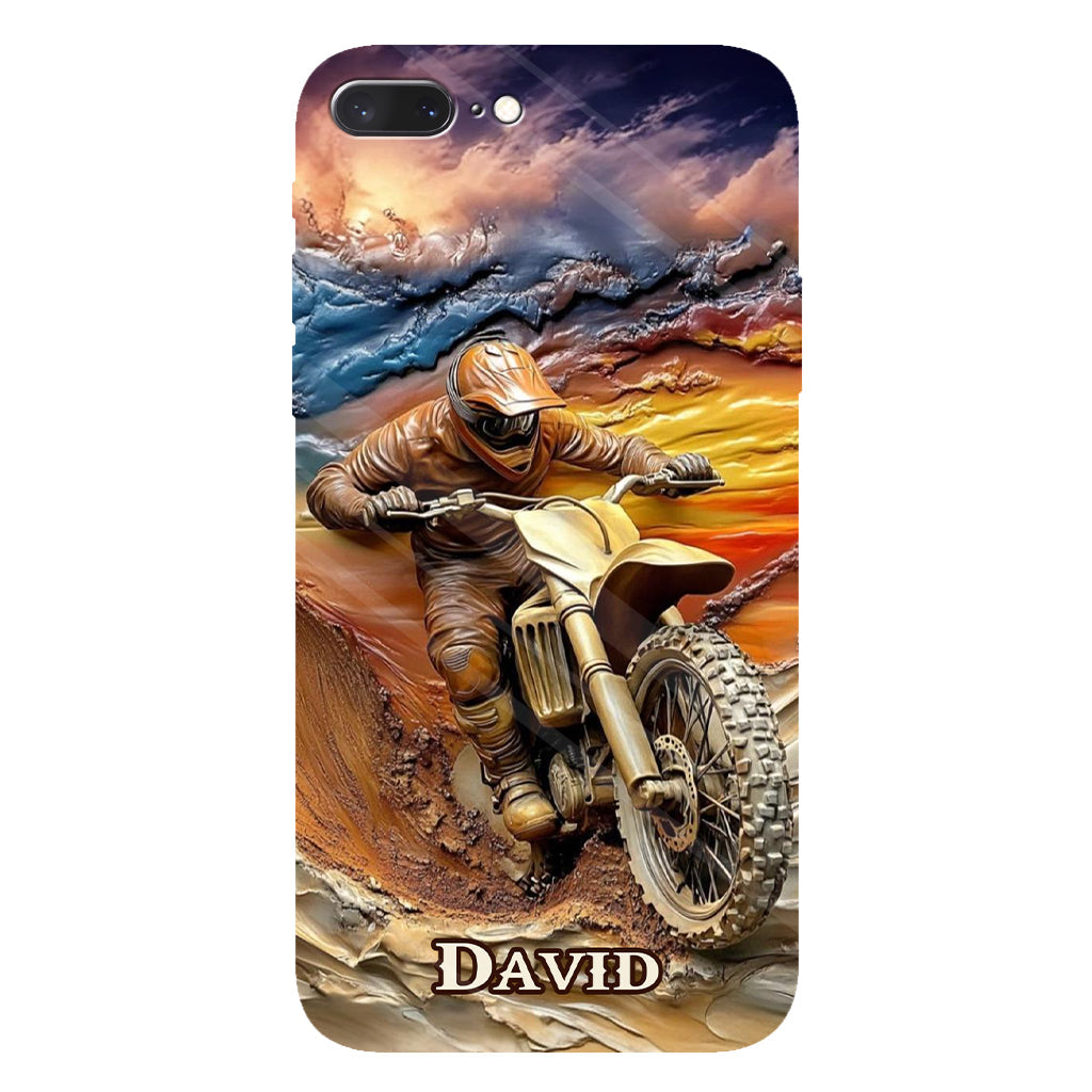 Born To Ride - Personalized Dirt Bike Full Print Phone Case