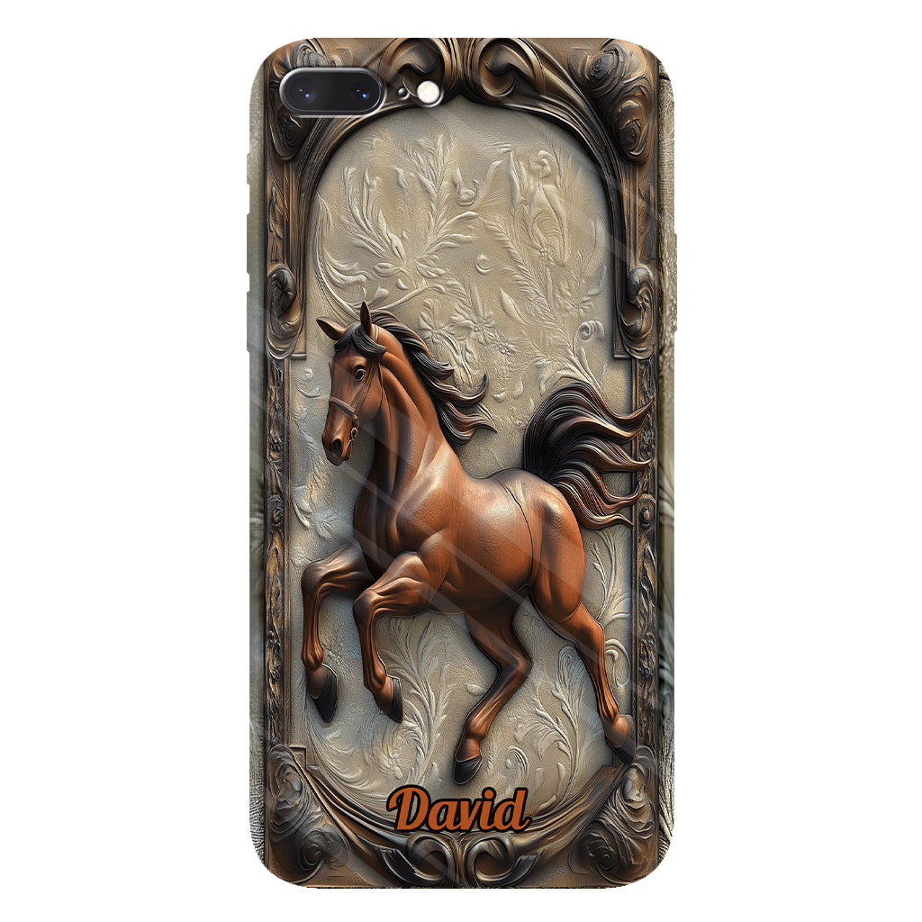 Coque de téléphone personnalisée Love Horse avec motif cheval intégral