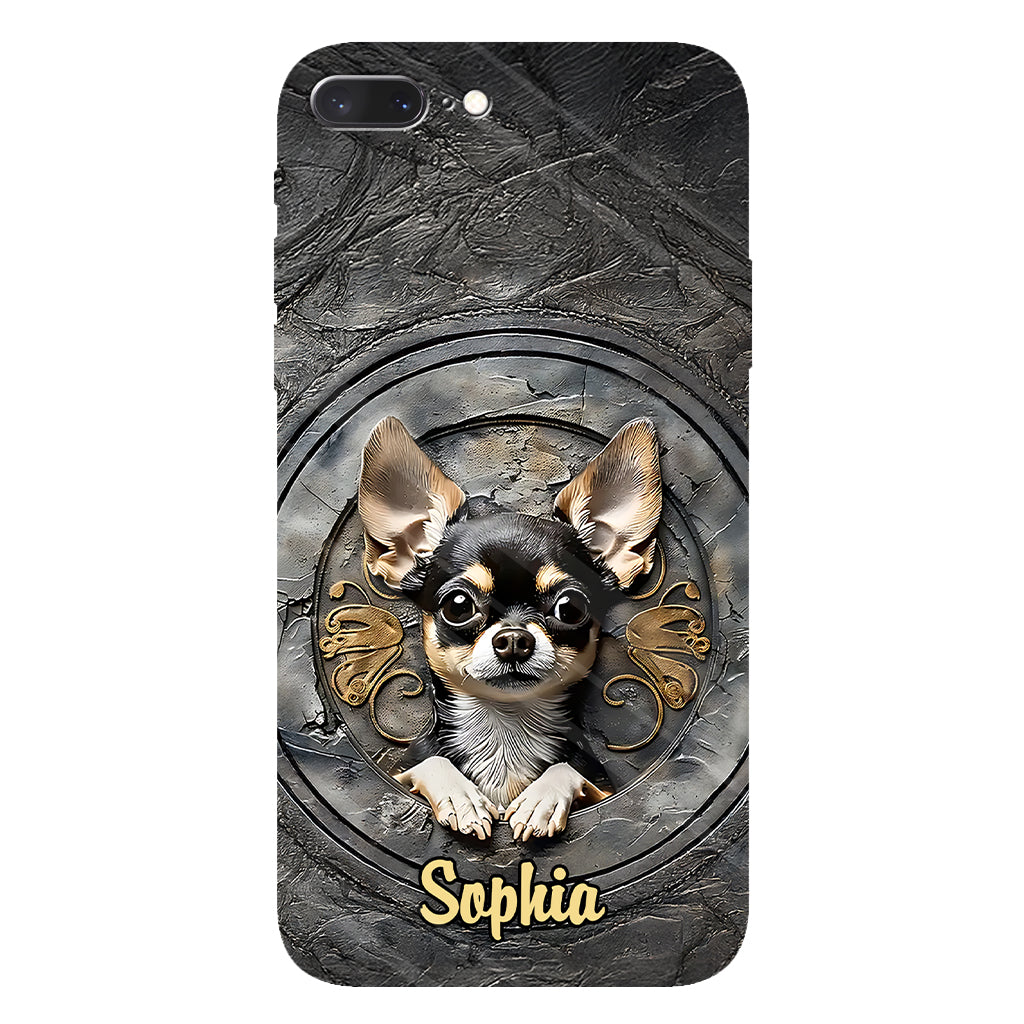 Adorable Chihuahua - Coque de téléphone personnalisée avec imprimé intégral