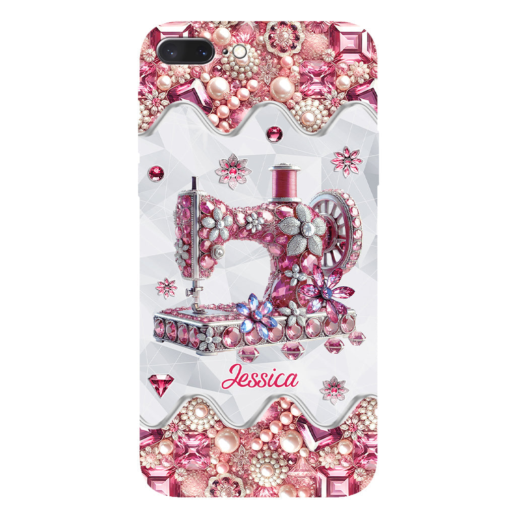 Coque de téléphone personnalisée « Juste une fille qui aime coudre » avec impression intégrale