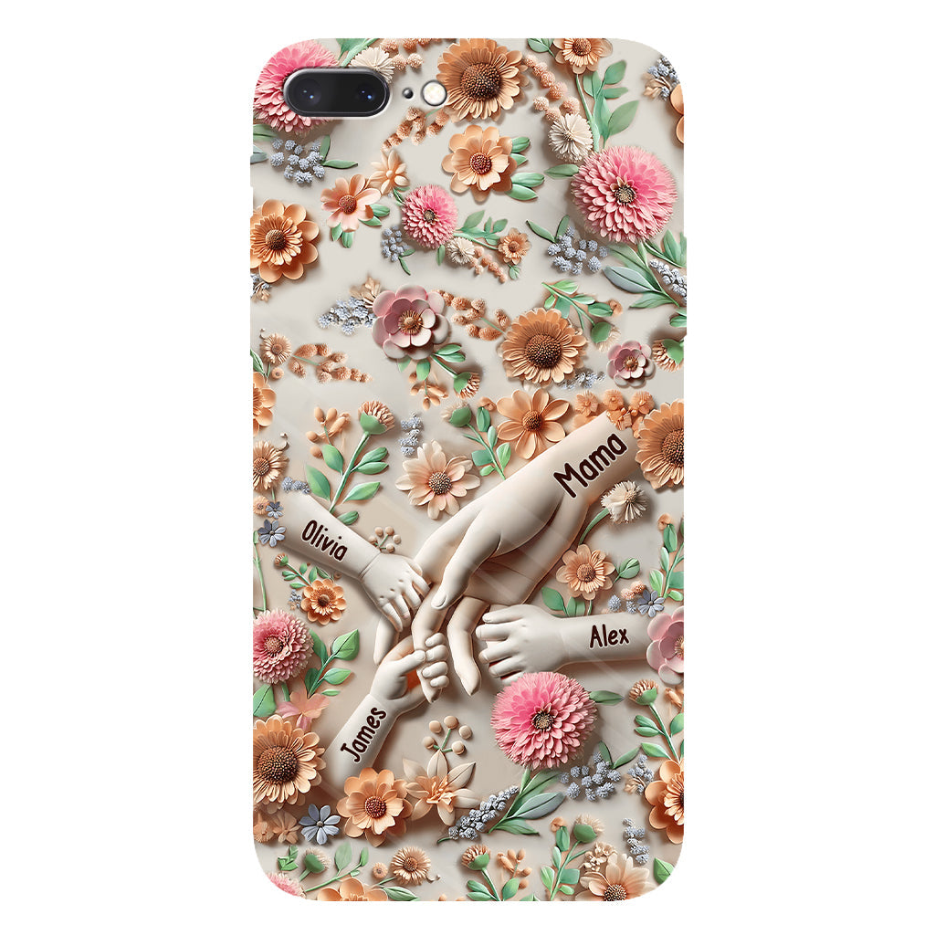 Tiens-nous la main - Coque de téléphone personnalisée avec impression intégrale pour maman