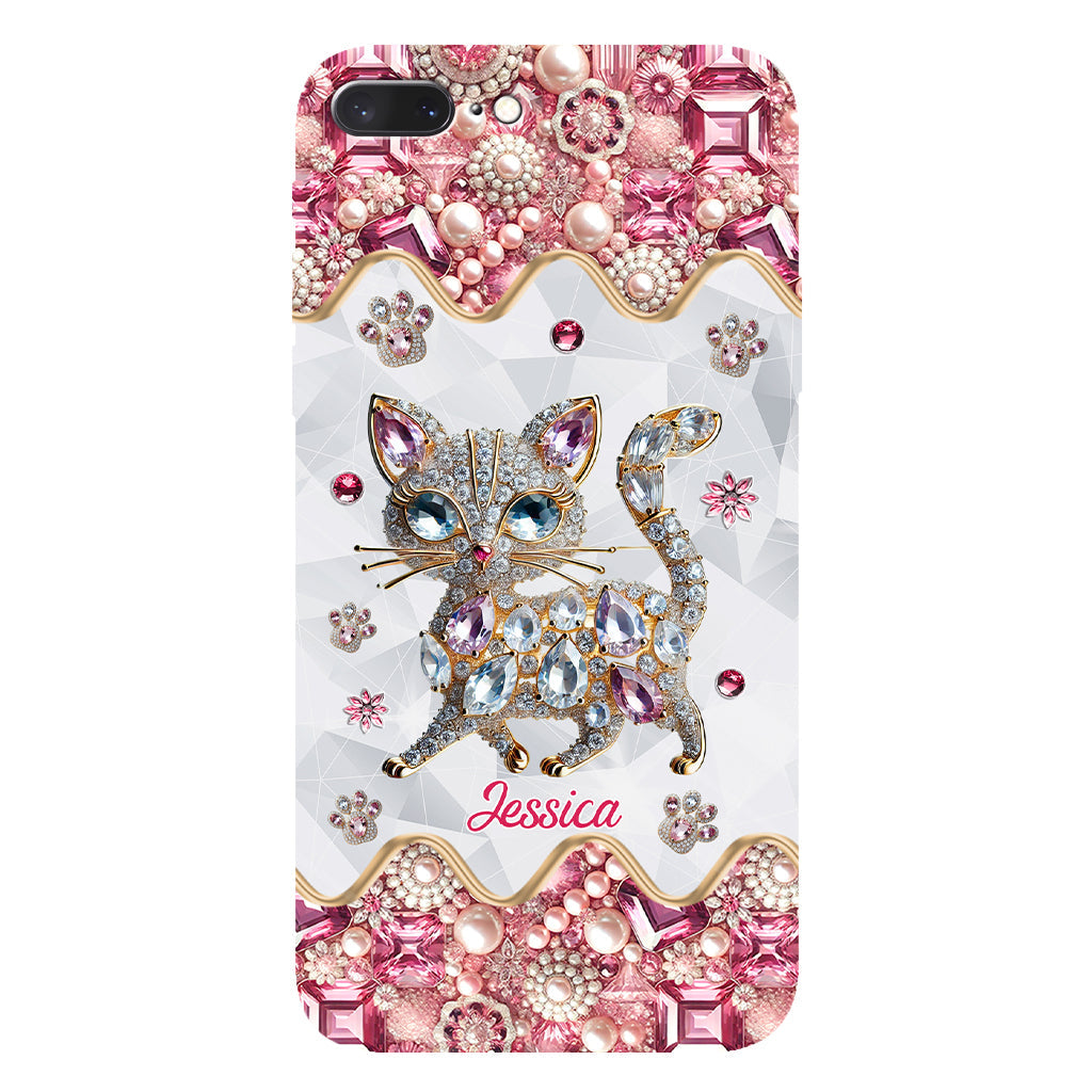 Juste une fille qui aime les chats - Coque de téléphone personnalisée avec impression intégrale de chat