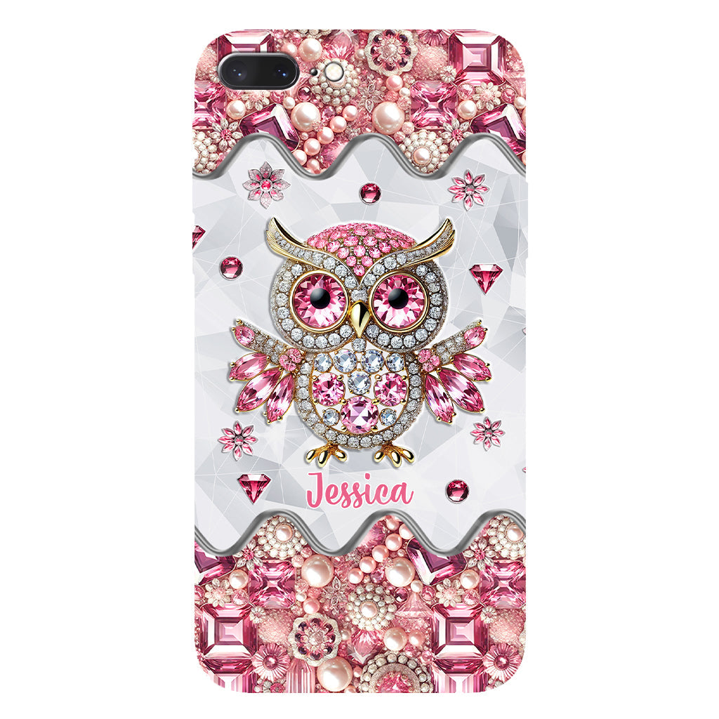 Juste une fille qui aime les hiboux - Coque de téléphone personnalisée avec motif hibou