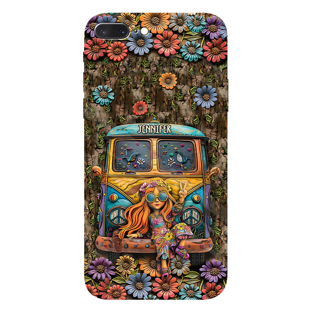 Coque de téléphone personnalisée Cute Caravan - Hippie avec imprimé intégral
