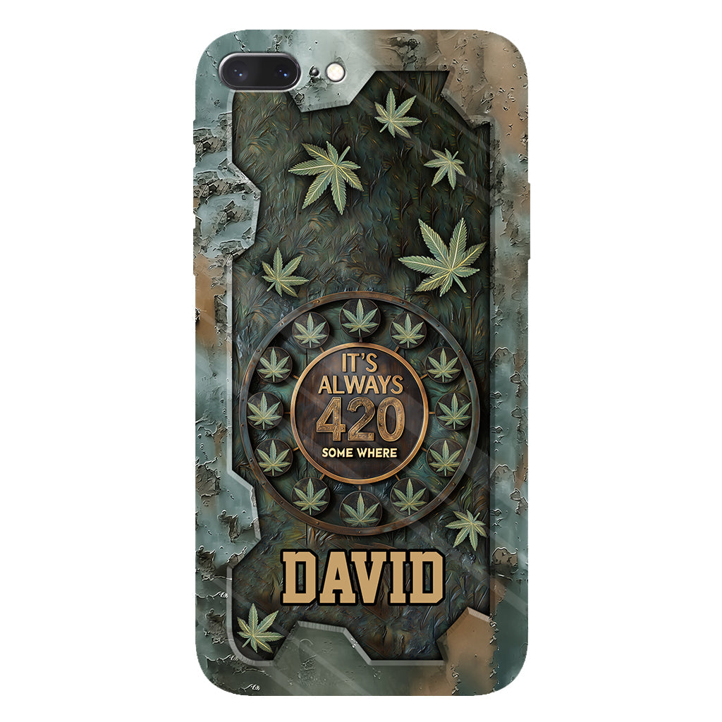 C'est toujours 420 - Coque de téléphone personnalisée avec impression intégrale sur le thème du cannabis