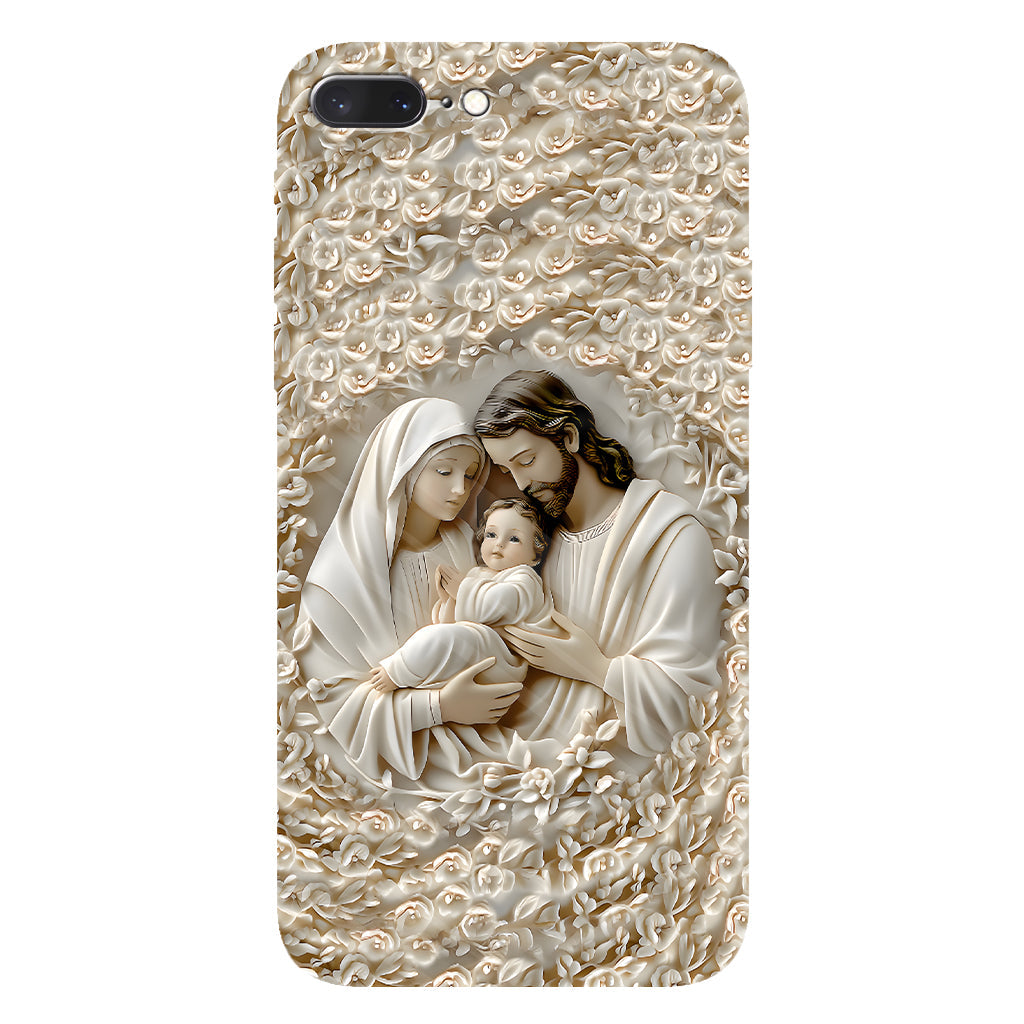 La Sainte Famille - Coque de téléphone personnalisée avec impression chrétienne intégrale