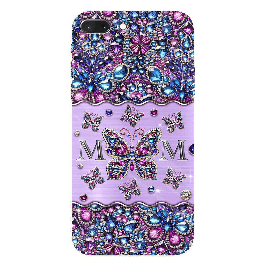 Mom And Children Butterflies - Personalized Mother Full Print Phone Case