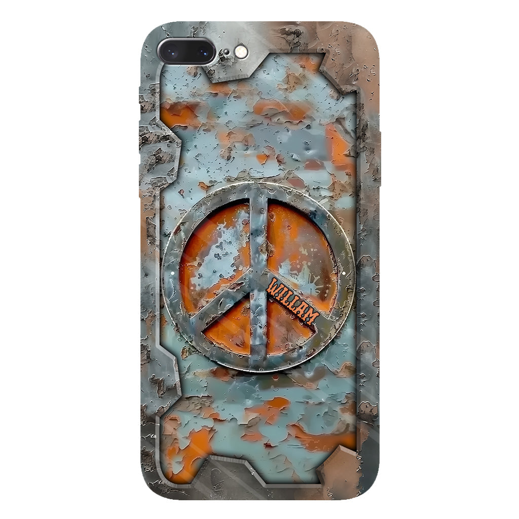 Love Peace - Personalized Hippie Full Print Phone Case