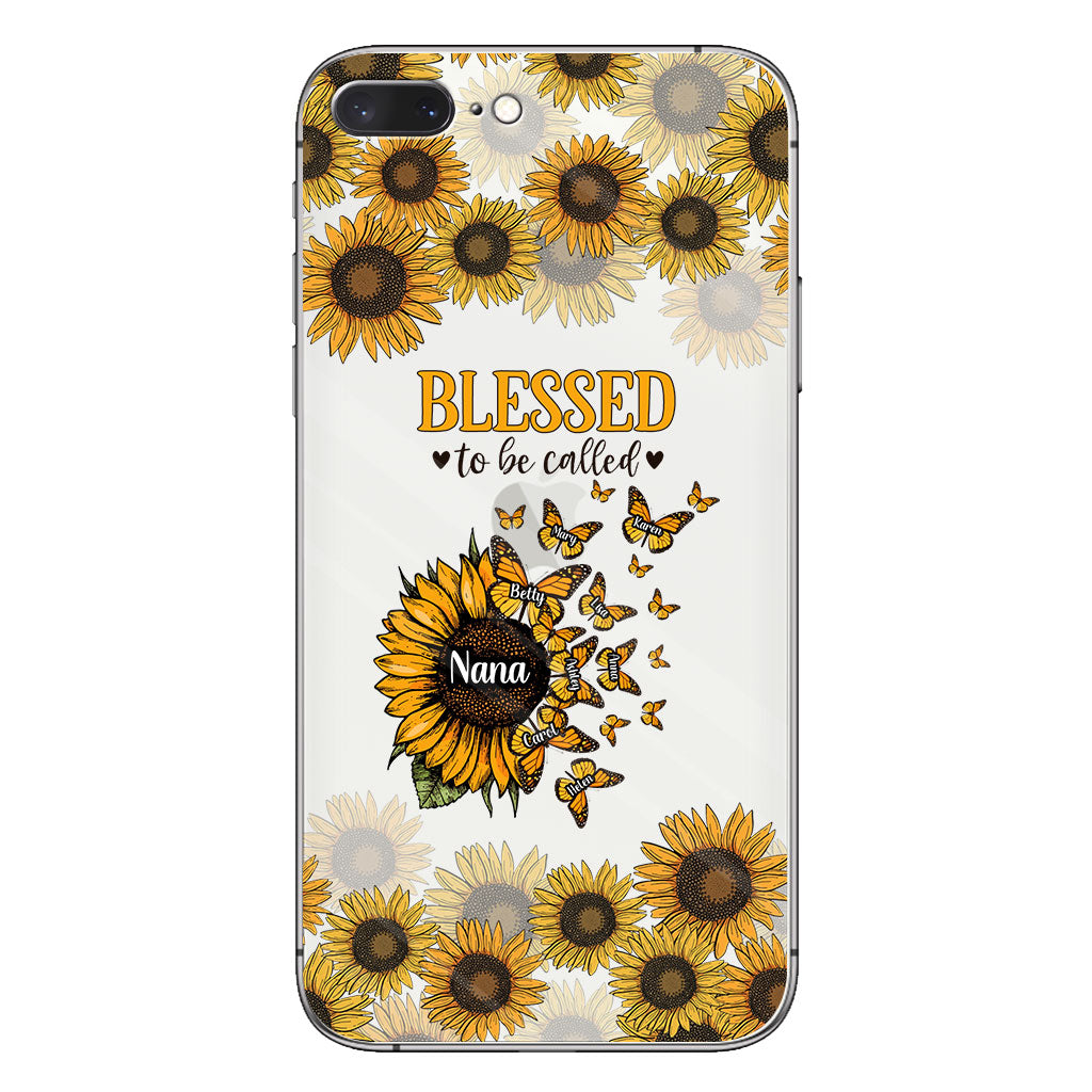 Magnifique tournesol - Cadeau pour grand-mère, maman - Coque de téléphone transparente personnalisée