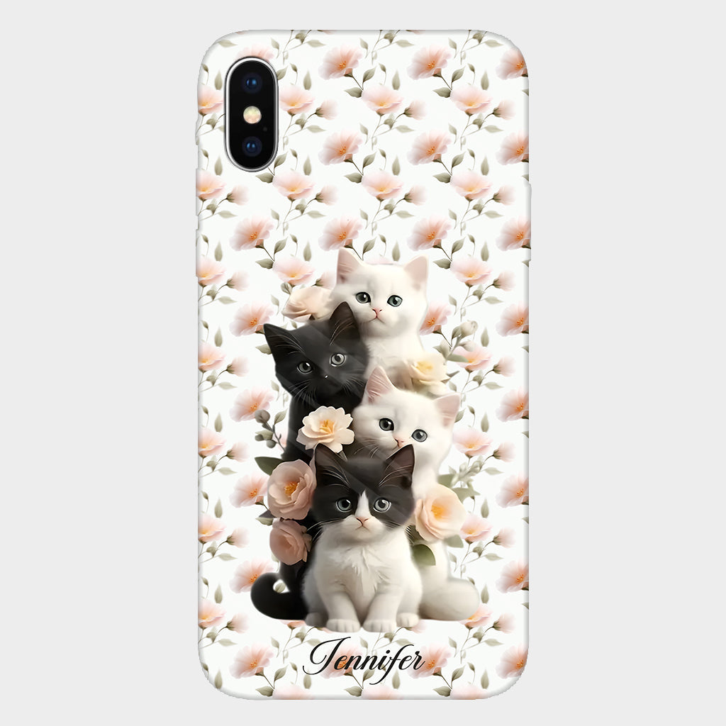 Adorables chatons - Coque de téléphone personnalisée avec motif chat intégral