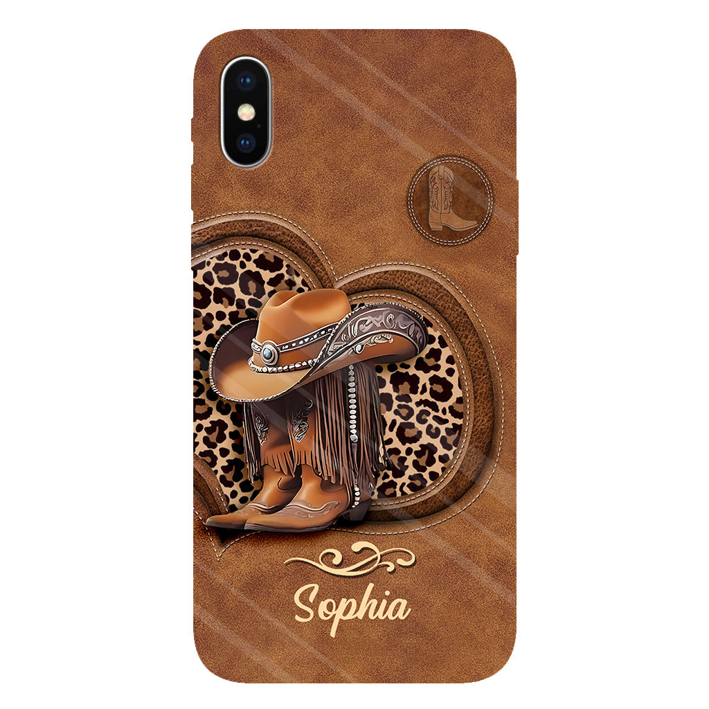 Bottes de cowgirl - Coque de téléphone personnalisée avec motif cowgirl
