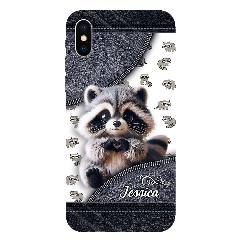 Adorable raton laveur - Coque de téléphone personnalisée avec motif raton laveur intégral