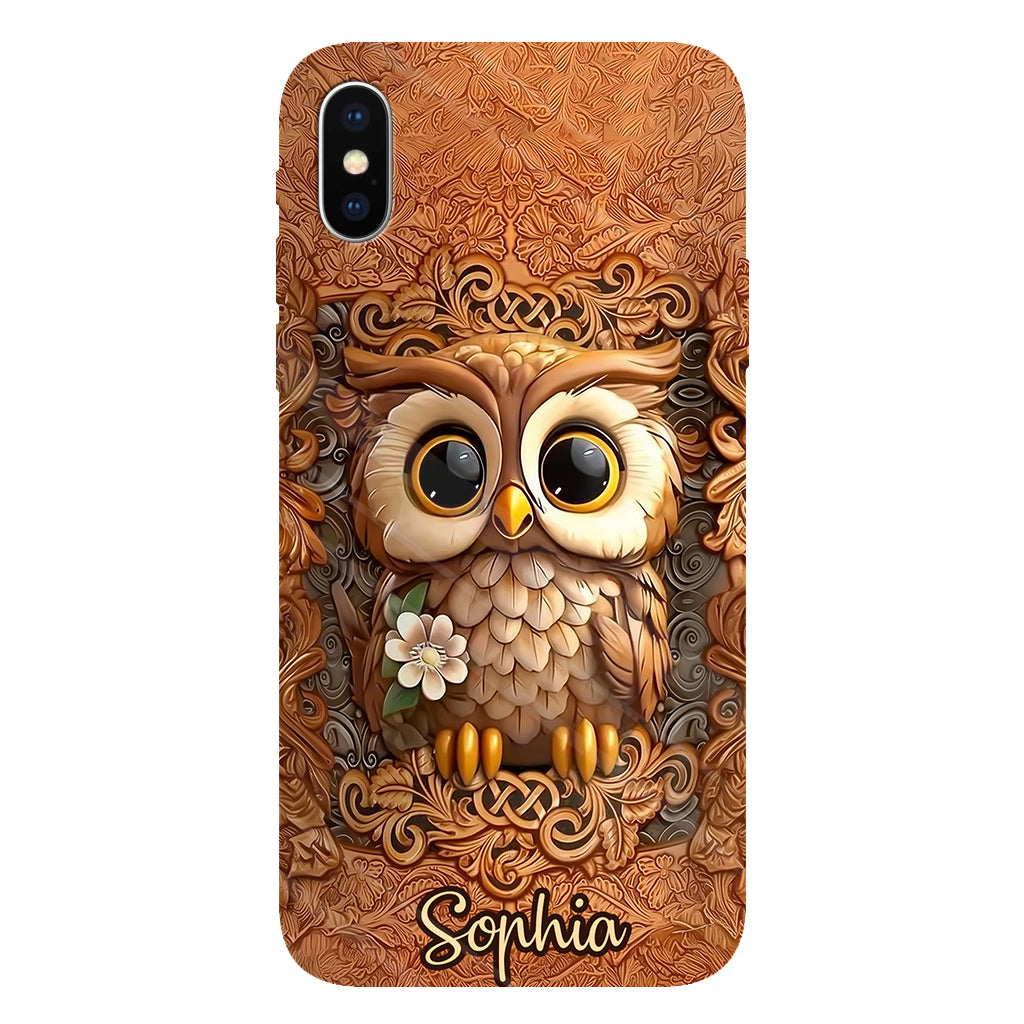 Magnifique hibou - Coque de téléphone personnalisée avec motif hibou intégral
