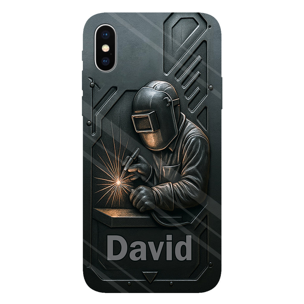 Coque de téléphone personnalisée avec motif de soudeur - Hommes soudeurs stylés