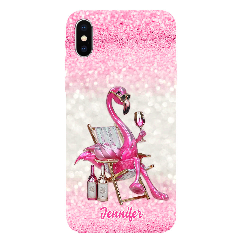 Be a Flamingo In a Flock of Pigeons - Personalized Flamingo Full Print Phone Case