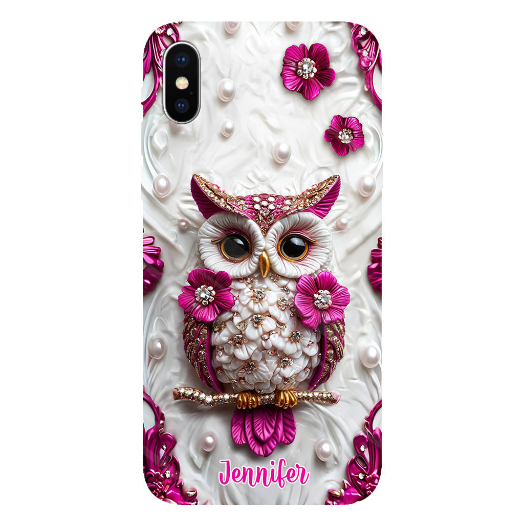 Magnifique hibou - Coque de téléphone personnalisée avec motif hibou intégral