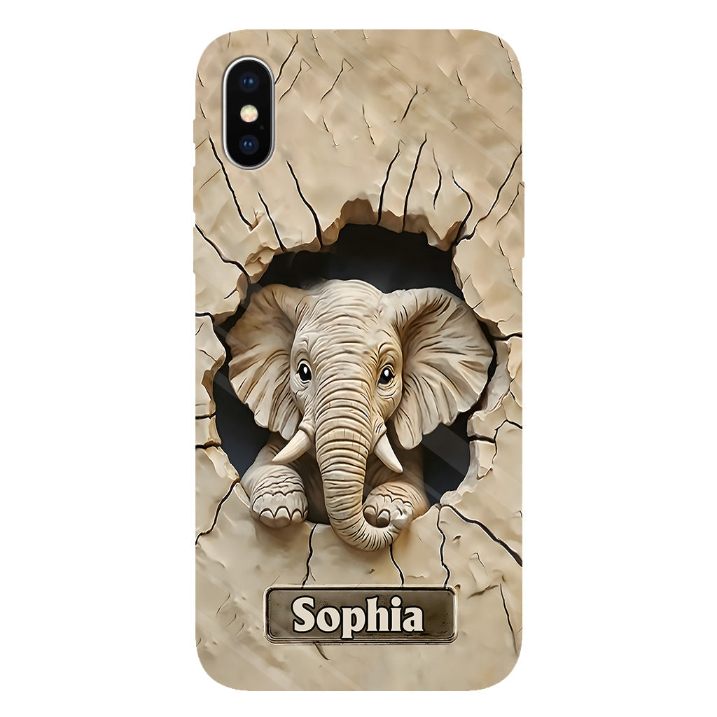 Love Elephant - Personalized Elephant Full Print Phone Case