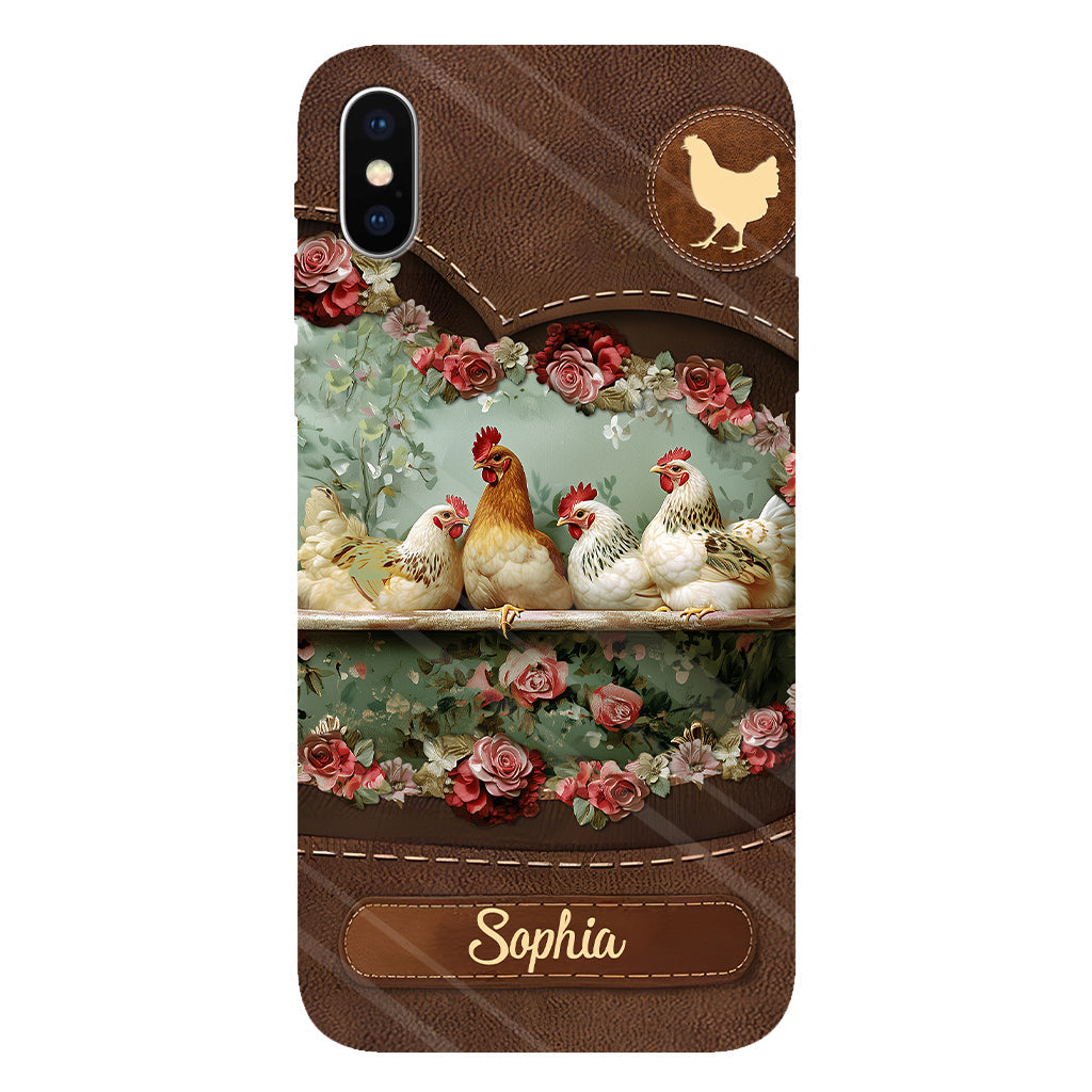 Coque de téléphone personnalisée Chicken Lady - Motif poulet intégral