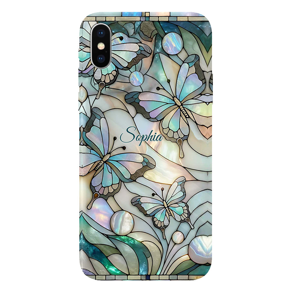 Coque de téléphone personnalisée avec motif papillons « J’adore les papillons »