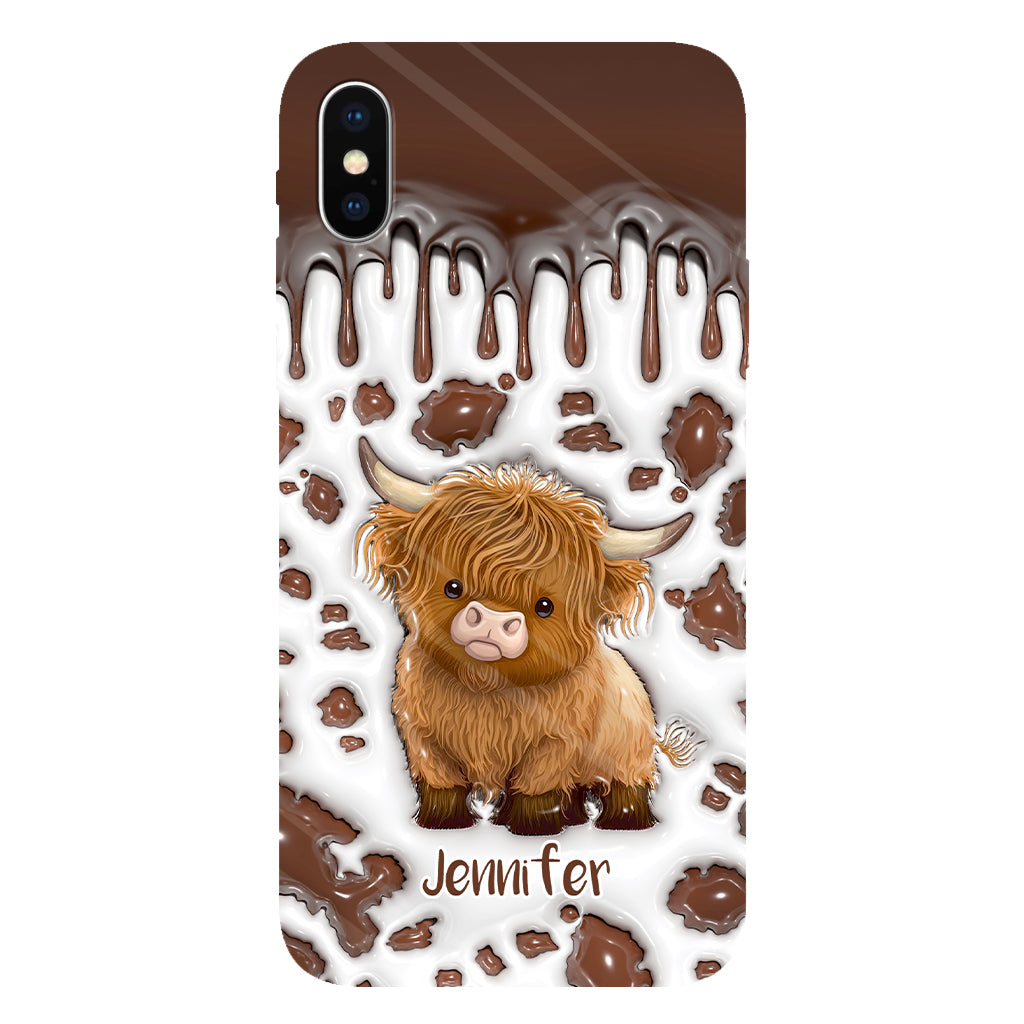 Juste une fille qui aime les vaches des Highlands - Coque de téléphone personnalisée avec impression intégrale