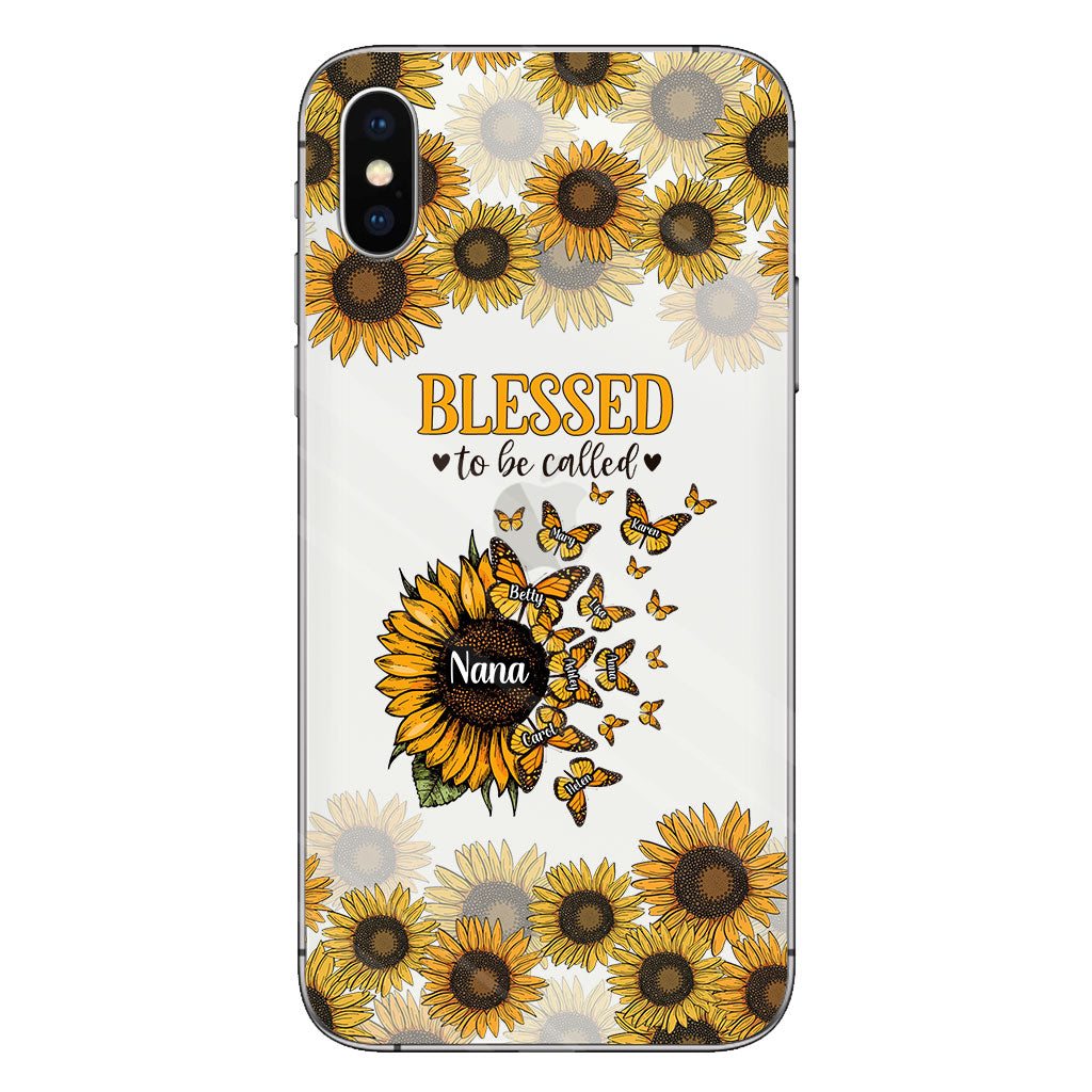 Magnifique tournesol - Cadeau pour grand-mère, maman - Coque de téléphone transparente personnalisée