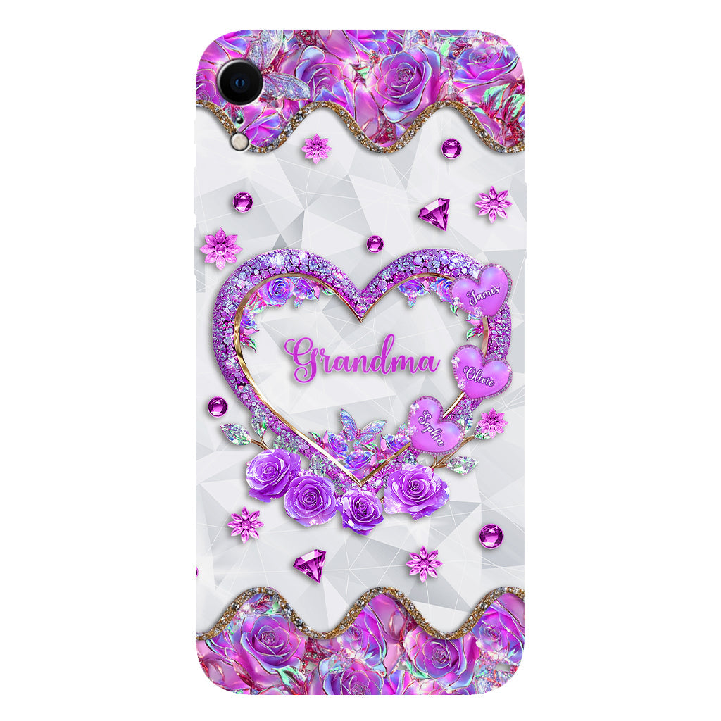 Les chéries de la maman de grand-mère - Coque de téléphone personnalisée avec impression intégrale « Grand-mère »