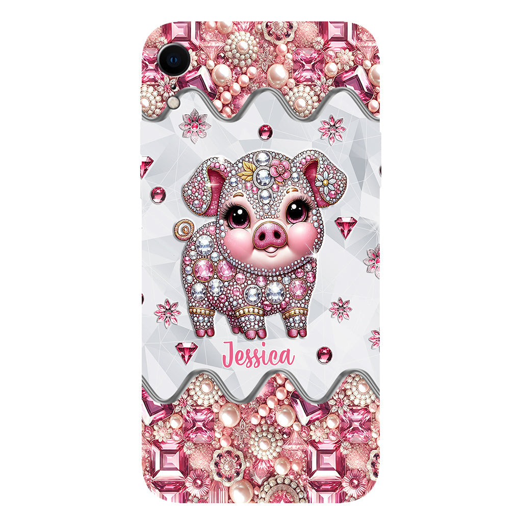 Coque de téléphone personnalisée pour amoureux des cochons - Mignon Cochon - Impression intégrale