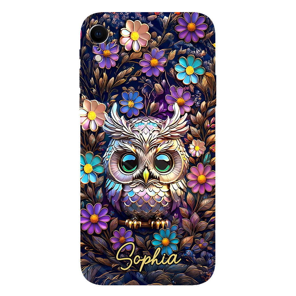Coque de téléphone personnalisée avec motif hibou mignon