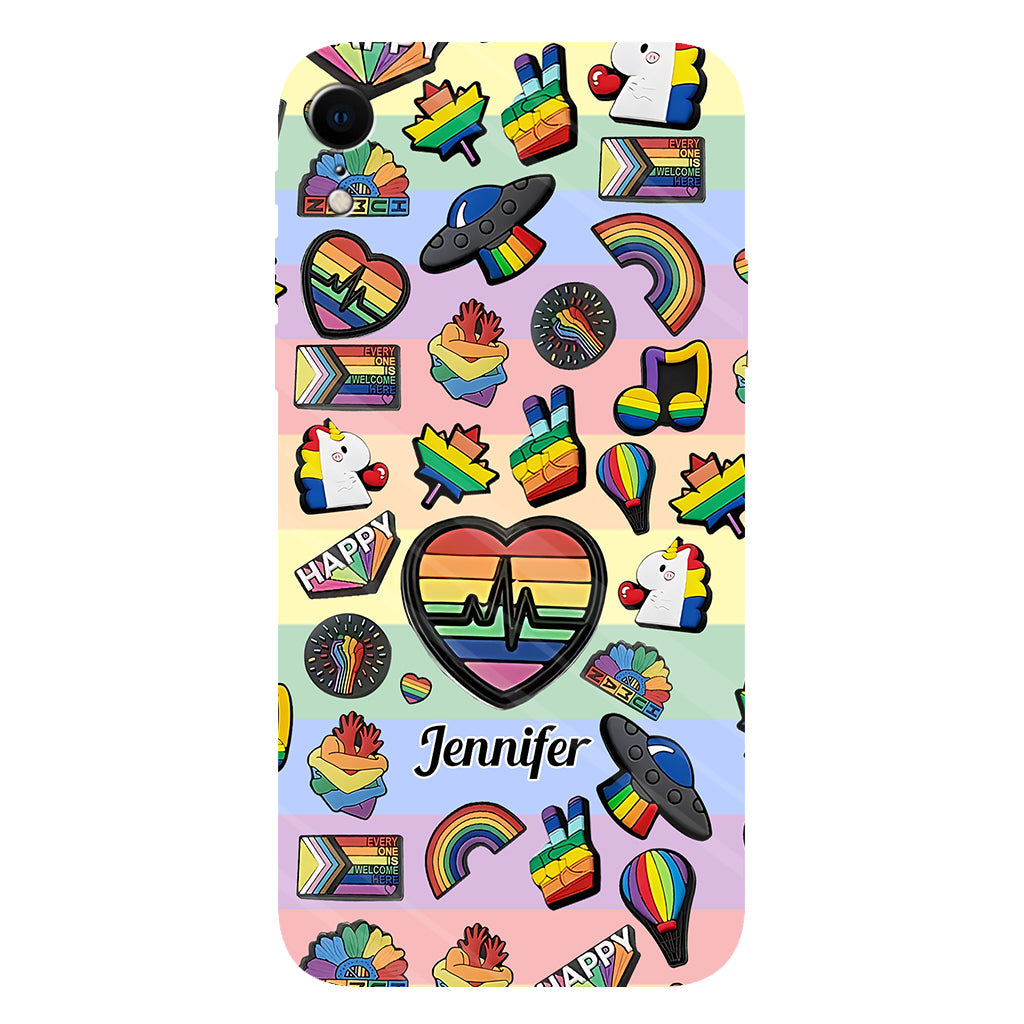 Pride Rainbow - Personalized LGBT Support Full Print Phone Case & Phone Grip